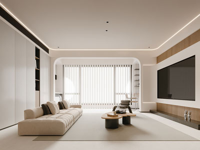 现代奶油风客厅