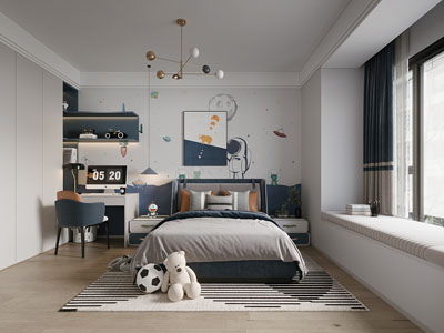 现代卧室 儿童房 男孩房