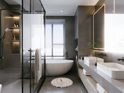 现代卫浴间 洗手间