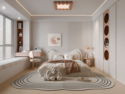 现代奶油风卧室 儿童房 公主房 女儿房