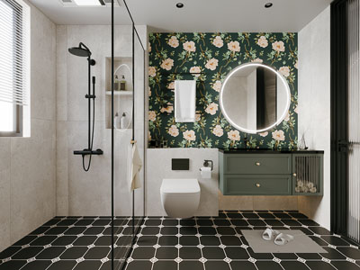 现代复古卫浴间 洗手间