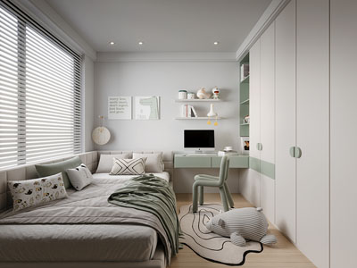 现代榻榻米卧室 儿童房 男孩房