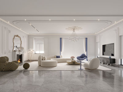 法式奶油风客厅