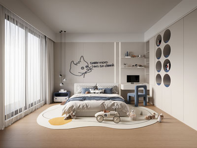 现代卧室 儿童房 男孩房