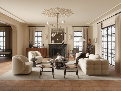 法式奶油风客厅