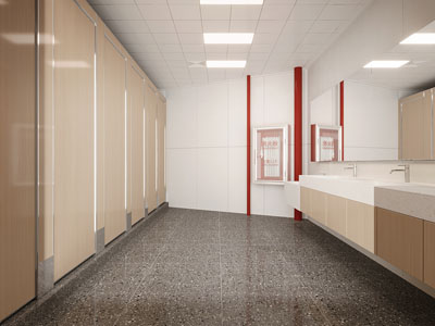 现代公共卫生间 洗手间