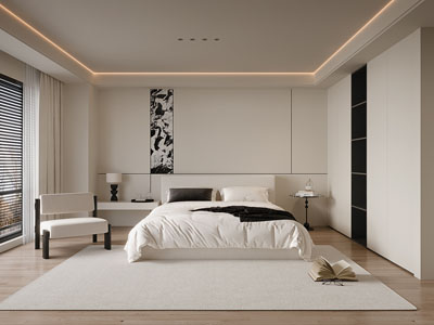 现代奶油风卧室