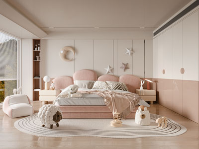 现代卧室 儿童房 公主房