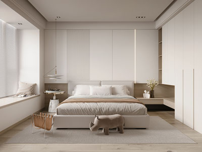 现代奶油风卧室