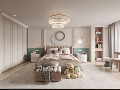 现代卧室 儿童房 公主房 女儿房