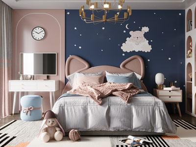 现代卧室 儿童房 男孩房