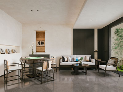 新中式麻将娱乐休闲室