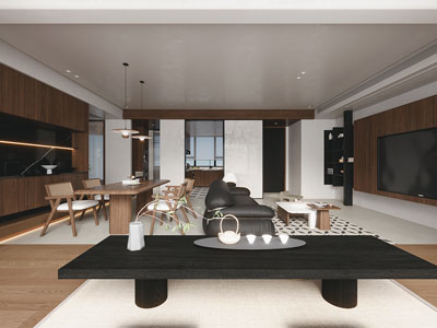 中古风客厅餐厅