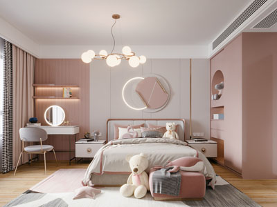 现代轻奢卧室 儿童房 女儿房 公主房