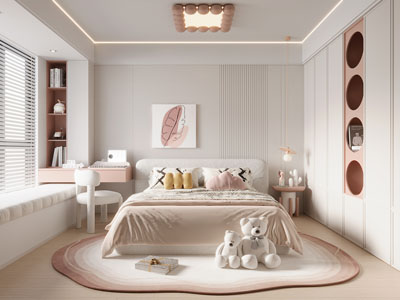现代卧室 儿童房 女儿房 公主房