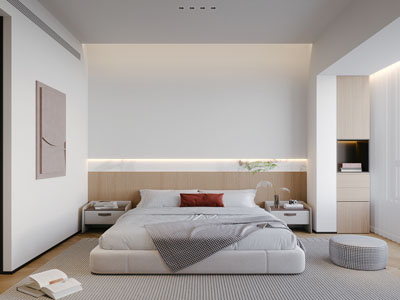 现代奶油风卧室