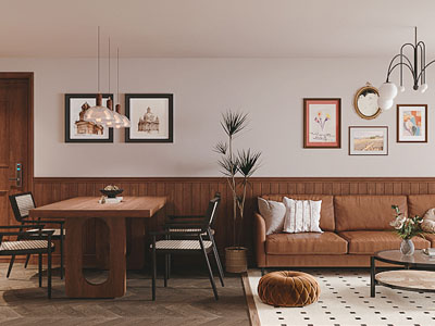 中古风客厅餐厅