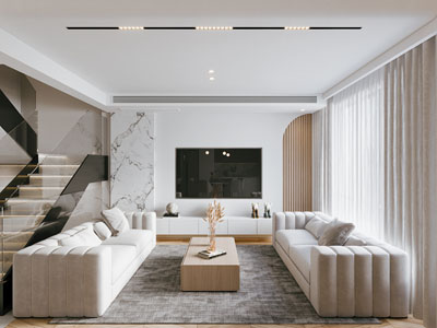 现代奶油风客厅