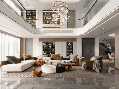 现代别墅客厅