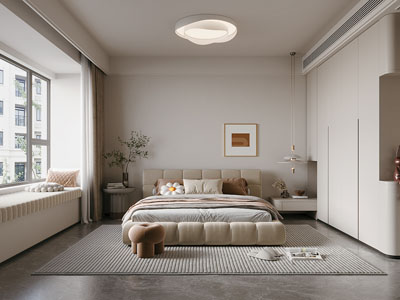 现代奶油风卧室