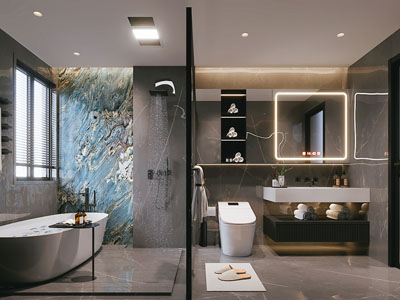 现代卫浴间 洗手间
