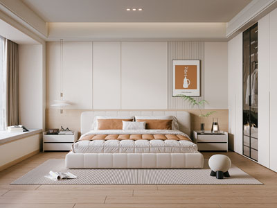 现代奶油风卧室