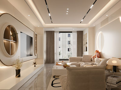 现代奶油风客厅