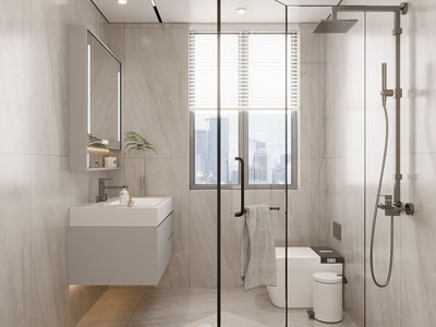 现代奶油风卫浴间 洗手间