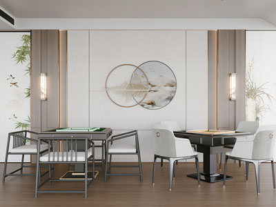 新中式麻将娱乐休闲室