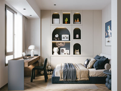 现代卧室 儿童房 男孩房