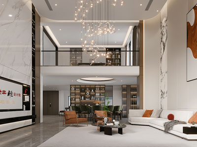 现代别墅挑高客厅