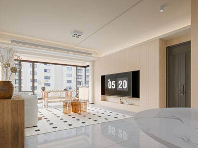 现代奶油风客厅