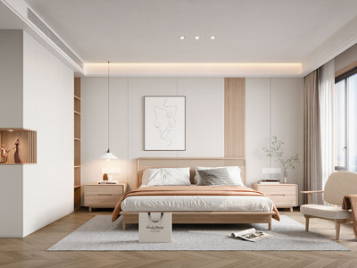 现代奶油风卧室