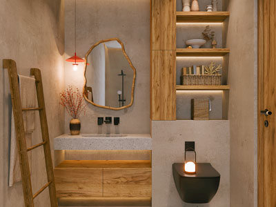 侘寂风卫浴间 洗手间