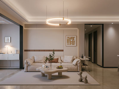 现代奶油风客厅