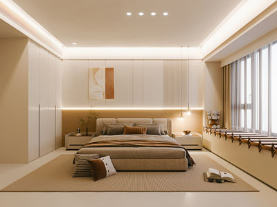 现代奶油风卧室