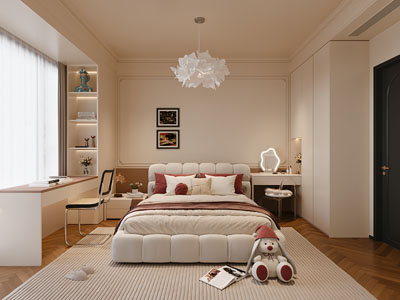 法式奶油风卧室 儿童房