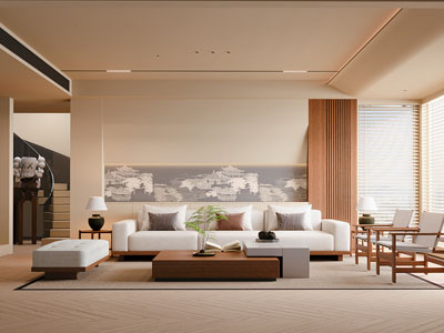 新中式奶油风客厅