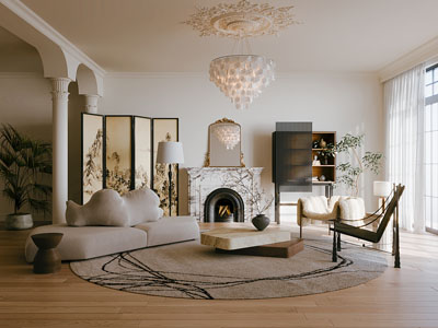 法式奶油风客厅