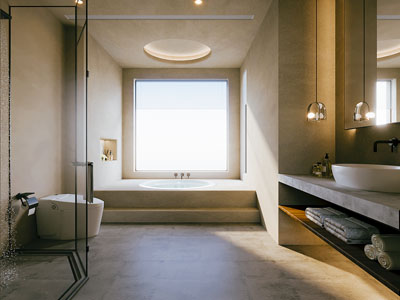 侘寂风卫浴间 洗手间