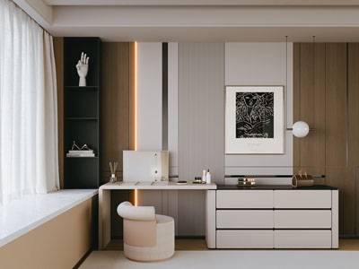 现代化妆 梳妆台3d模型 现代化妆 梳妆台