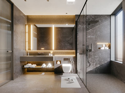 现代卫浴间 洗手间