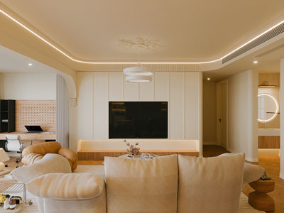 法式奶油风客厅