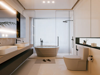 现代卫浴间 洗手间