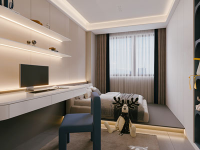 现代卧室 儿童房 男孩房