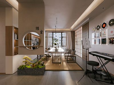 新中式茶室 休闲室