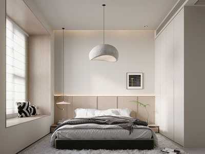 现代奶油风卧室