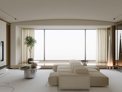 现代奶油风客厅