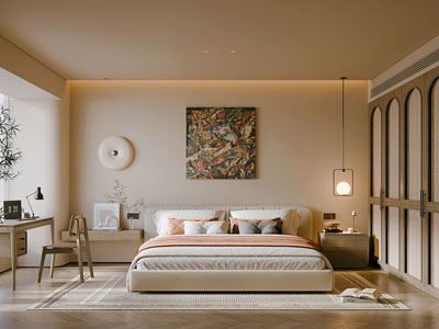 侘寂风奶油风卧室