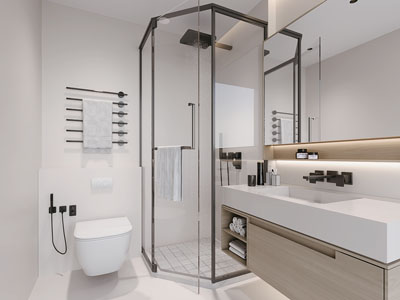 现代卫浴间 洗手间